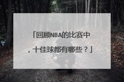 回顾NBA的比赛中,十佳球都有哪些?
