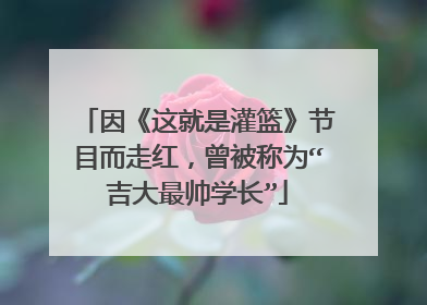 因《这就是灌篮》节目而走红，曾被称为“吉大最帅学长”