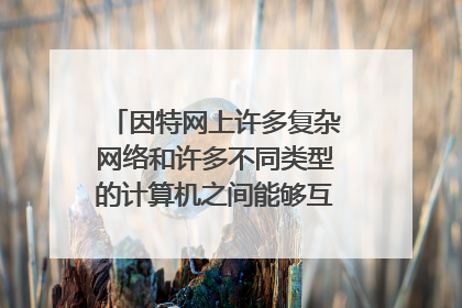 因特网上许多复杂网络和许多不同类型的计算机之间能够互相通信的基础是