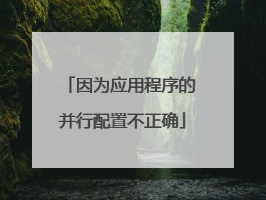 因为应用程序的并行配置不正确