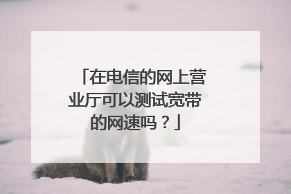 在电信的网上营业厅可以测试宽带的网速吗？