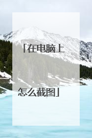 在电脑上怎么截图