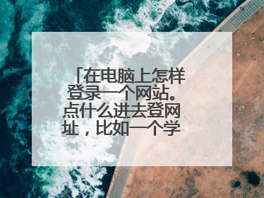 在电脑上怎样登录一个网站。点什么进去登网址,比如一个学校的网站。