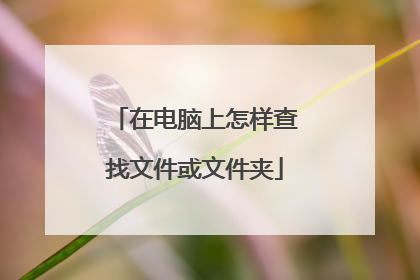 在电脑上怎样查找文件或文件夹