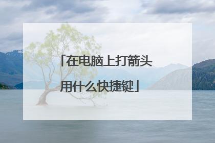 在电脑上打箭头用什么快捷键