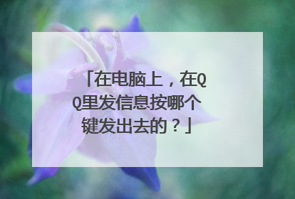 在电脑上,在QQ里发信息按哪个键发出去的?