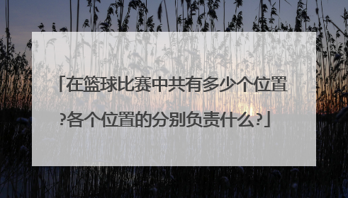 在篮球比赛中共有多少个位置?各个位置的分别负责什么?