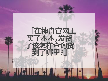 在神舟官网上买了本本,发货了该怎样查询货到了哪里?