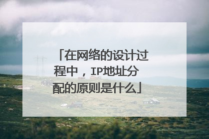 在网络的设计过程中，IP地址分配的原则是什么