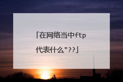 在网络当中ftp代表什么