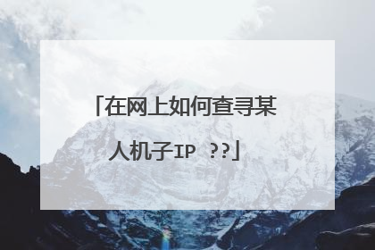 在网上如何查寻某人机子IP ??