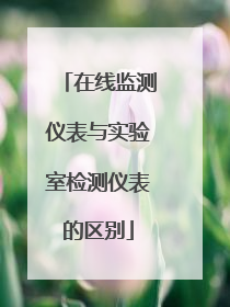 在线监测仪表与实验室检测仪表的区别