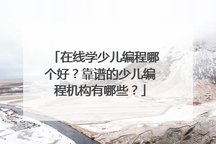 在线学少儿编程哪个好?靠谱的少儿编程机构有哪些?