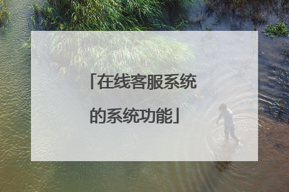 在线客服系统的系统功能