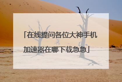 在线提问各位大神手机加速器在哪下载急急