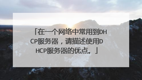 在一个网络中常用到DHCP服务器，请描述使用DHCP服务器的优点。
