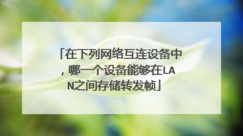 在下列网络互连设备中，哪一个设备能够在LAN之间存储转发帧