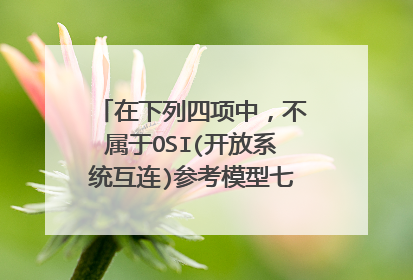 在下列四项中,不属于OSI(开放系统互连)参考模型七个层次的是___