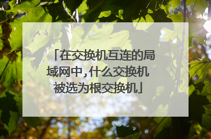 在交换机互连的局域网中,什么交换机被选为根交换机