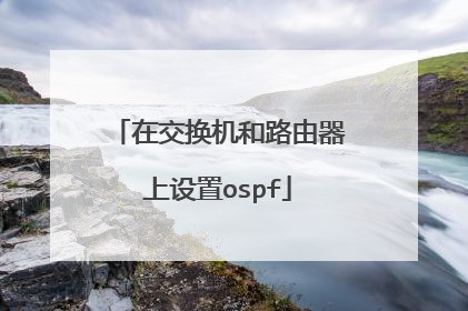 在交换机和路由器上设置ospf