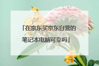 在京东买京东自营的笔记本电脑可靠吗