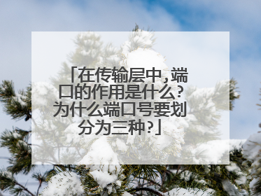 在传输层中,端口的作用是什么?为什么端口号要划分为三种?
