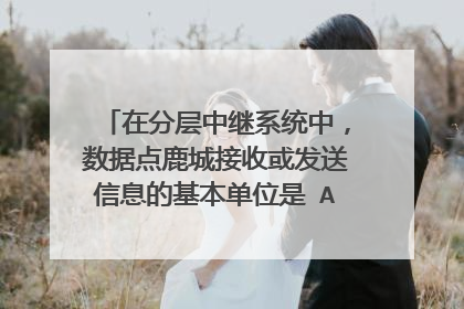 在分层中继系统中，数据点鹿城接收或发送信息的基本单位是 A.比特 B.字节C.帧 D.数据报