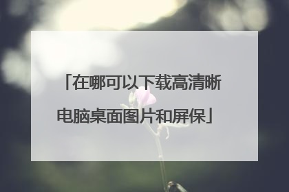 在哪可以下载高清晰电脑桌面图片和屏保