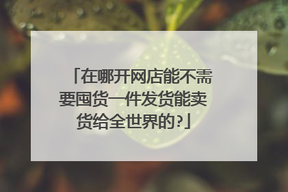 在哪开网店能不需要囤货一件发货能卖货给全世界的?