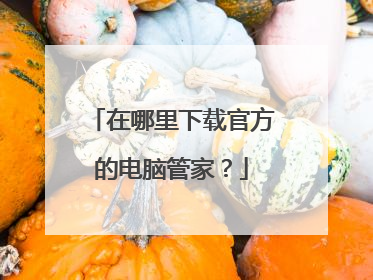 在哪里下载官方的电脑管家?