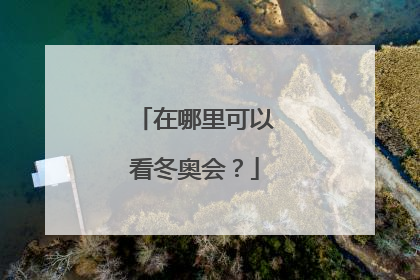 在哪里可以看冬奥会？