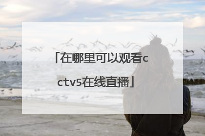 在哪里可以观看cctv5在线直播