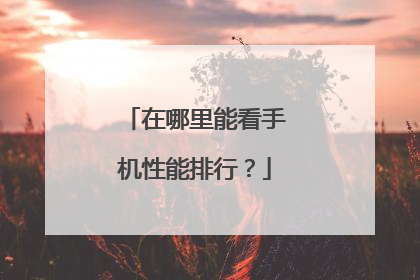 在哪里能看手机性能排行？