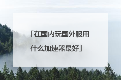 在国内玩国外服用什么加速器最好