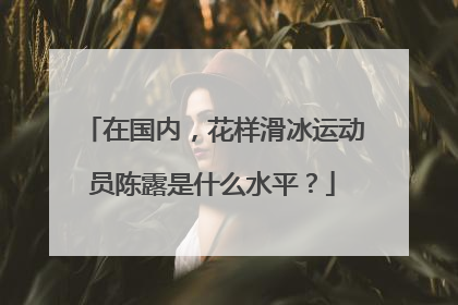 在国内，花样滑冰运动员陈露是什么水平？