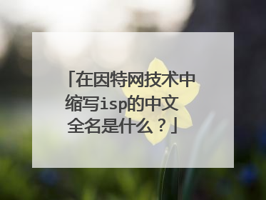 在因特网技术中缩写isp的中文全名是什么?