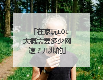 在家玩LOL大概需要多少网速？几兆的