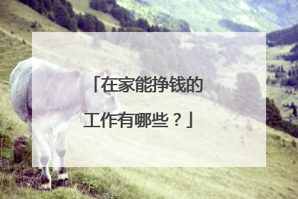 在家能挣钱的工作有哪些?
