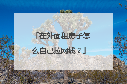 在外面租房子怎么自己拉网线？