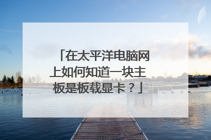 在太平洋电脑网上如何知道一块主板是板载显卡?
