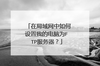 在局域网中如何设置我的电脑为FTP服务器?