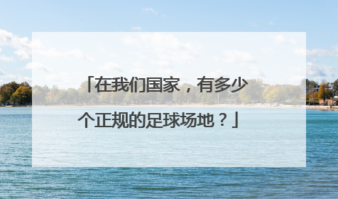 在我们国家,有多少个正规的足球场地?
