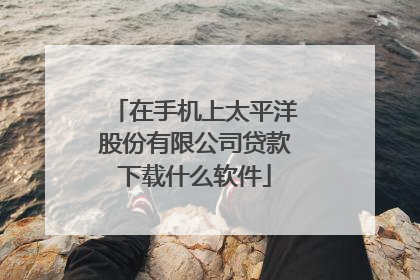 在手机上太平洋股份有限公司贷款下载什么软件