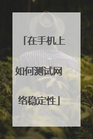 在手机上如何测试网络稳定性