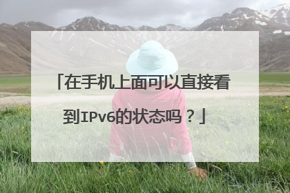 在手机上面可以直接看到IPv6的状态吗？