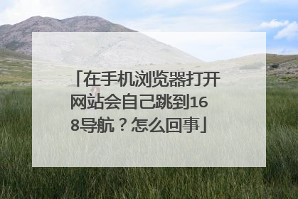 在手机浏览器打开网站会自己跳到168导航?怎么回事