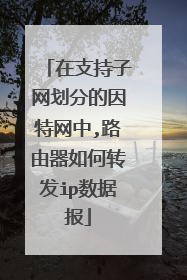 在支持子网划分的因特网中,路由器如何转发ip数据报