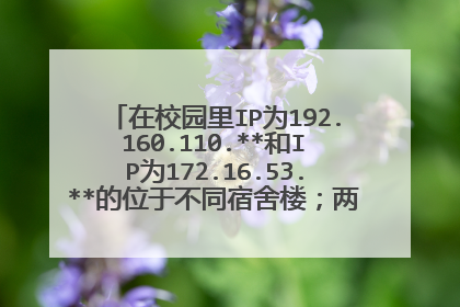 在校园里IP为192.160.110.**和IP为172.16.53.**的位于不同宿舍楼;两台电脑之间能不能用homeshare共享上网