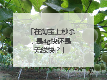 在淘宝上秒杀,是4g快还是无线快?