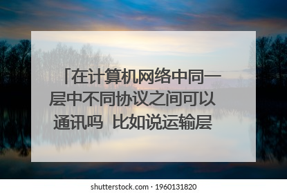 在计算机网络中同一层中不同协议之间可以通讯吗 比如说运输层中一个端是tcp协议 另一端是udp